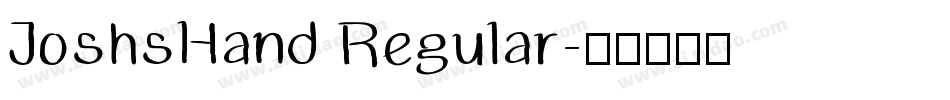 JoshsHand Regular字体转换